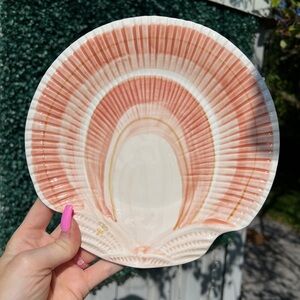 Vintage Fitz and Floyd Shell plate, Ceramic Shell Plate